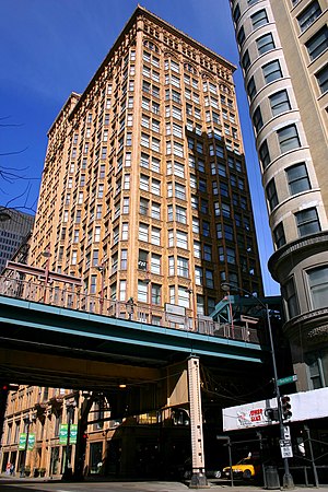 Fisher Building och Chicagos tunnelbana 2010.