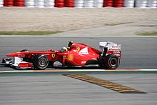 Photographie de Felipe Massa dans sa monoplace au Grand Prix automobile d'Espagne