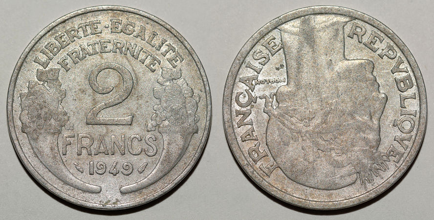 2 francs (1949).