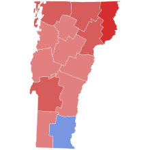 2018 Vermont gubernatorial election results map by county.svg