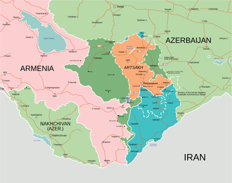 Armenia Physical Map - A Learning Family