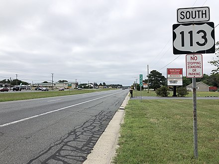 US 113 southbound in Georgetown