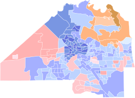 2023 Jacksonville Mayoral election by precint.svg