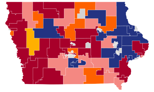 2024 United States presidential election Republican primary Iowa House endorsements.svg