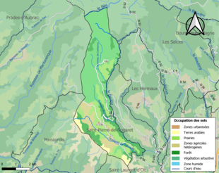 Mappa a colori che mostra l'uso del suolo.