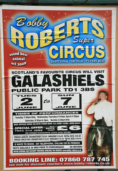 File:A circus poster in Galashiels - geograph.org.uk - 1343616.jpg