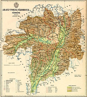 Komitat Abaúj-Torna: Geographie, Geschichte, Bezirksunterteilung