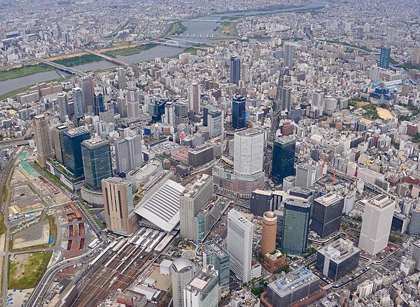 Umeda district in the broad sense