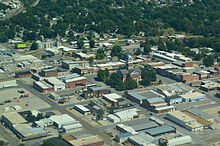 Aerial view of Marshall Aerial view of Marshall, Missouri 9-2-2013.JPG