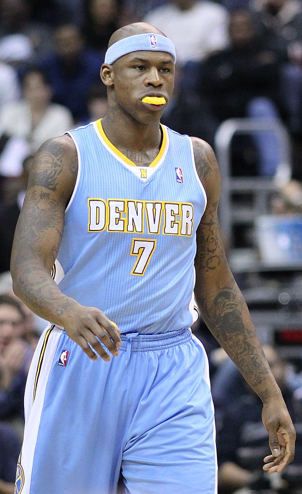 Harrington with the Nuggets in January 2011