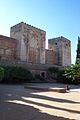 English: Alhambra, Spain. Español: Torre Quebrada y Torre del Homenaje. Alhambra, Alcazaba, Granada, España.