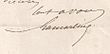 signatur av Alphonse de Lamartine