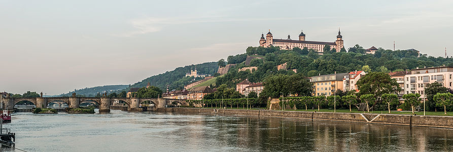 Alte Mainbrücke and Fortress Marienberg from North