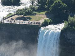Bridal Veil Falls with Luna Island on the left American Falls, Niagara Falls - panoramio (18).jpg