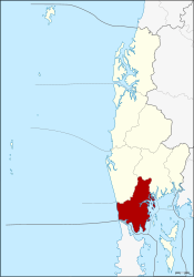 District de Takua Thung - Carte