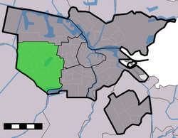 Location of the Nieuw-West district in Amsterdam