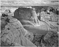 Ansel Adams: View of valley from mountain, "Canyon de Chelly" National Monument, Arizona.; From the series Ansel Adams Photographs of National Parks and Monuments, compiled 1941 - 1942, documenting the period ca. 1933 - 1942. 1942, U.S. National Archives and Records Administration