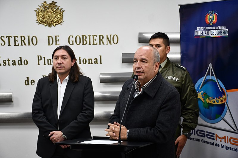 File:Arturo Murillo and Marcel Rivas. 10 March 2020, Ministry of Communication, La Paz (51907403732).jpg