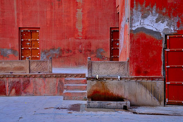 Attractive Red wall of the Junagarh Fort