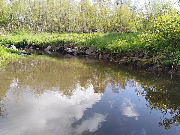 The Aubach, a watercourse in Germany