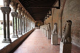 Musée des Augustins cloister (14th c.) with display of gargoyles salvaged from demolished churches