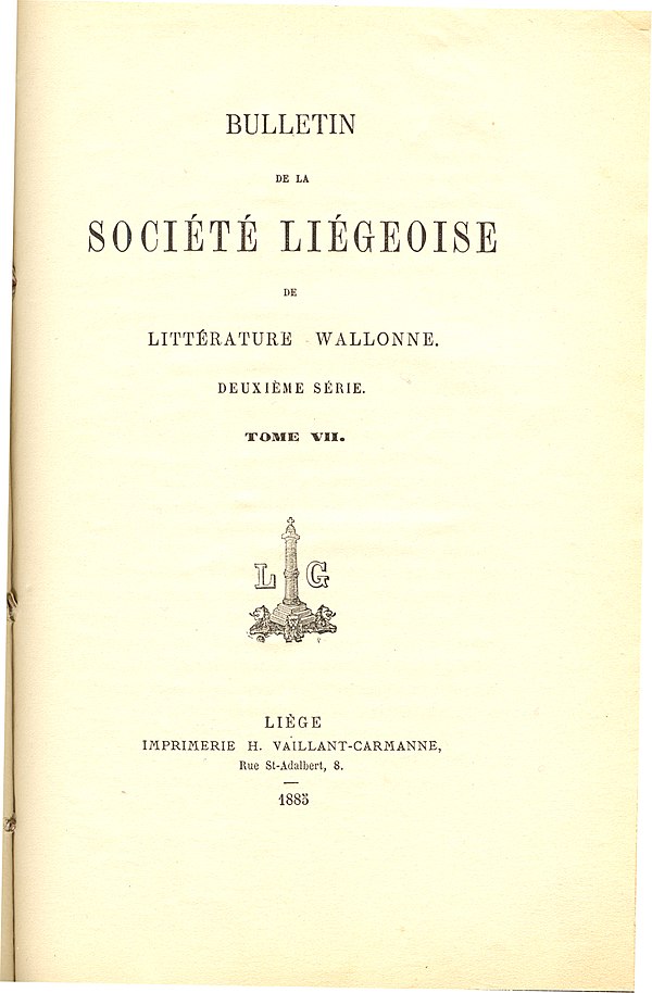 Société de langue et de littérature wallonnes