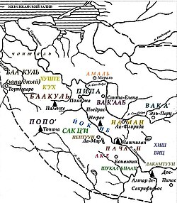 Царство Ак'є: історичні кордони на карті