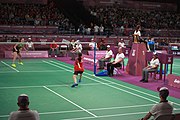 Deutsch: Badminton bei den Olympischen Jugendspielen 2018; Tag 4, 10. Oktober 2018; Viertelfinale Mädchen: Pattarasuda Chaiwan (Thailand) - Vivien Sándorházi (Ungarn) 21-9, 21-8 23′ English: Badminton at the 2018 Summer Youth Olympics at 10 October 2018 – Girls Quarterfinal: Pattarasuda Chaiwan (Thailand) - Vivien Sándorházi (Hungary) 21-9, 21-8 23′