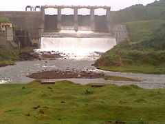 Banasura sagar spill way dam which is adjacent to the Main earthfill dam