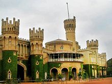 Bangalore Palace, built in 1887, was home to the rulers of Mysore Bangalore Palace.jpg