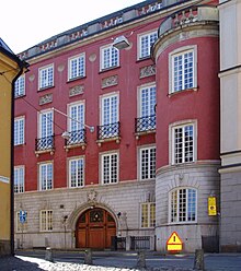 Banérska palatsets gatufasad längs Västra Trädgårdsgatan 11 A i Stockholm (2009).