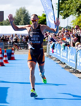 Bas Diederen beim Twinfield Triathlon Veenendaal, Staatsmeister Triathlon-Kurzdistanz, 2013