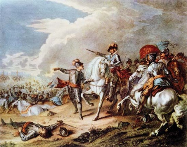 The Battle of Naseby, 14 June 1645; Parliamentarian victory marked the decisive turning point in the English Civil War.