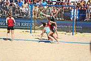 Deutsch: Deutsche Beachhandball-Meisterschaften 2022; Tag 3: 7. August 2022 – Frauen,Finale, Beach Bazis Schleissheim – Minga Turtles Ismaning 2:1 (20:26, 24:20, 8:6) English: German Beach handball Championships; Day 3: 7 August 2022 – Women Final – Beach Bazis Schleissheim Vs Minga Turtles Ismaning 2:1 (20:26, 24:20, 8:6)