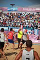 Deutsch: Beachhandball bei den Olympischen Jugendspielen 2018; Tag 7, 13. Oktober 2018; Jungen, Finale – Portugal-Spanien 1:2 English: Beach handball at the 2018 Summer Youth Olympics at 13 October 2018 – Boys Gold Medal Match – Portugal-Spain 1:2