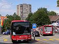 Deutsch: Biogas und diesel Busse in Ostermundigen English: Biogas and diesel busses in Ostermundigen