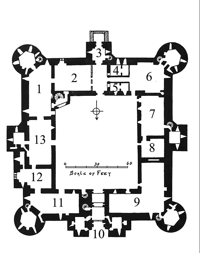 bodiam castle floor plan
