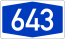 číslo Bundesautobahn 643.svg