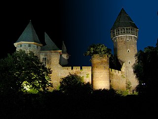 Burg Linn bei Nacht