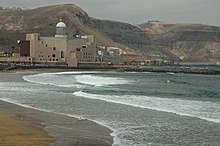 End of La Cicer, Los Muellitos and the Alfredo Kraus Auditorium; southern arch. Canteras Beach-Auditorium, La Cicer & Los Muellitos.jpg
