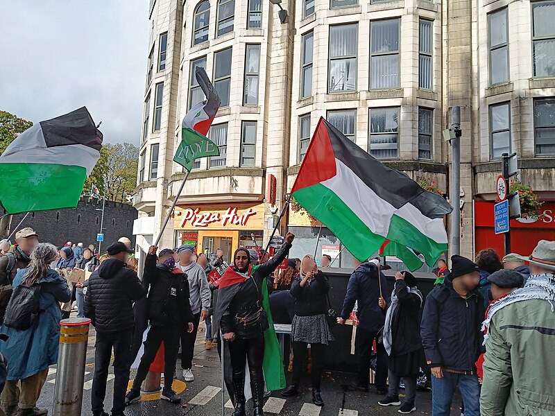 File:Cardiff Solidarity for Palestine protest, 4 November 2023 120449 (redacted).jpg