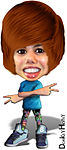 Caricature of Justin Bieber