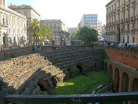 Die Überreste des römischen Amphitheaters