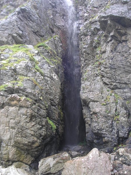 File:Cave with waterfall - geograph.org.uk - 530203.jpg