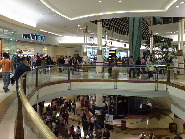 2006 interior view on the ground level looking west towards Myer