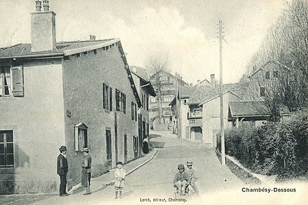 Le hameau de Chambésy-Dessous (photo du XIXe siècle).