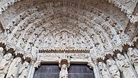 (Cathédrale de Chartres, portail nord, baie centrale)