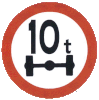 Maximum weight per axle