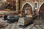 Kungliga kistor i Cristian IV:s kapell.