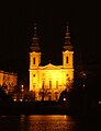 Church of Szentimreváros at night